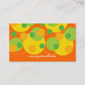Retro grüner Tupfen-Muster-moderner Spaß bunt Visitenkarte (Rückseite)