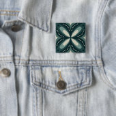 Retro grünes geometrisches Muster Button (Beispiel)