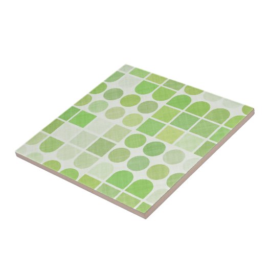 Retro grünes geometrisches Muster Fliese (Seite)