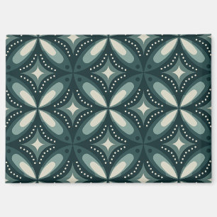 Retro grünes geometrisches Muster Magnet