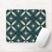 Retro grünes geometrisches Muster Mousepad (Mit Mouse)