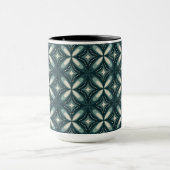 Retro grünes geometrisches Muster Tasse (Zentrum)