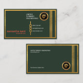 Retro grünes Goldspalten-Kettenglied-Gründer CEO Visitenkarte (Vorne/Hinten)