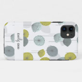 Retro grünes Mohnblumen-Blumen-Muster Case-Mate iPhone Hülle (Rückseite (Horizontal))