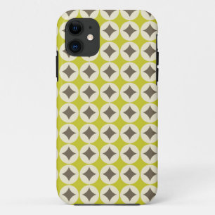 Retro-grünes Muster Case-Mate iPhone Hülle