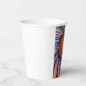 Retro Grunge Basketball Abstract Urban Sports Pappbecher (Rechts)