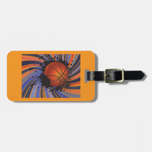 Retro-Grunge-Basketball-Abstrakte Urbane Sportart Gepäckanhänger