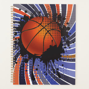 Retro-Grunge-Basketball-Abstrakte Urbane Sportart Planer