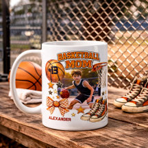 Retro-Grunge-Basketball-Mama-Fotogeschenk