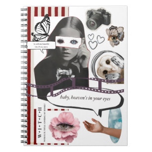 Retro-Grunge-Coquette-Ästhetik-Fotocollage Notizblock