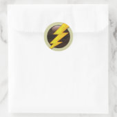 Retro-Grunge-Elektro-Abzeichen Blitzschlag Runder Aufkleber (Tasche)