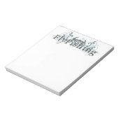 Retro Grunge Fischen Notizblock (Rotiert)