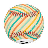 Retro-Grunge gestreift Muster Baseball (Rückseite)