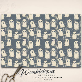 Retro Grunge Ghosts Halloween Muster Seidenpapier