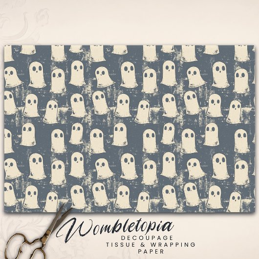 Retro Grunge Ghosts Halloween Muster Seidenpapier