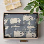 Retro Grunge Ghosts Halloween Muster Seidenpapier (Geschenk)