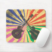Retro Grunge-Gitarren auf Mousepad (Mit Mouse)