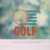 Retro Grunge Golf Acrylschild (Neutral)