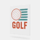 Retro Grunge Golf Acrylschild (Winkel)