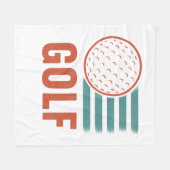 Retro Grunge Golf Fleecedecke (Vorderseite (Horizontal))