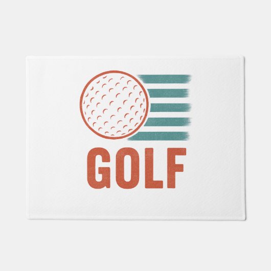 Retro Grunge Golf Fußmatte (Vorderseite)
