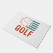 Retro Grunge Golf Fußmatte (Schrägansicht)