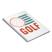 Retro Grunge Golf Notizblock (Rechte Seite)