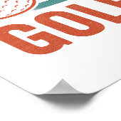 Retro Grunge Golf Poster (Ecke)