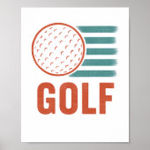 Retro Grunge Golf Poster (Vorne)
