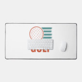 Retro Grunge Golf Schreibtischunterlage (Tastatur & Maus)