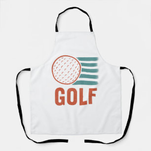 Retro Grunge Golf Schürze