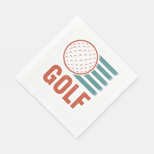 Retro Grunge Golf Serviette (Ecke)