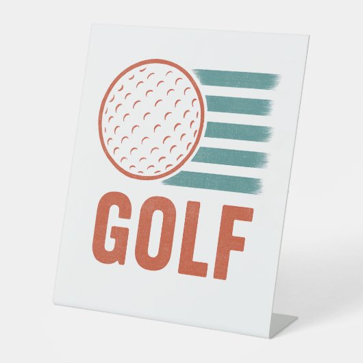 Retro Grunge Golf Sockelschild (Vorderseite)