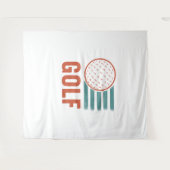 Retro Grunge Golf Wandteppich (Vorderseite (Horizontal))