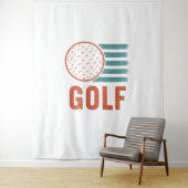 Retro Grunge Golf Wandteppich (Beispiel)