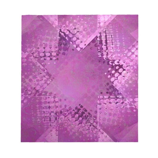Retro Grunge halftone star Notizblock (Vorderseite)
