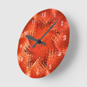 Retro Grunge halftone star Runde Wanduhr (Winkel)