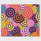 Retro-Grunge Kreise Abstrakt geometrisch Geschenkpapier (Flach)