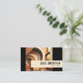 Retro Grunge minimalistisch zeitgenössischer 70er  Visitenkarte (Stehend Vorderseite)