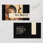 Retro Grunge minimalistisch zeitgenössischer 70er  Visitenkarte (Vorne/Hinten)