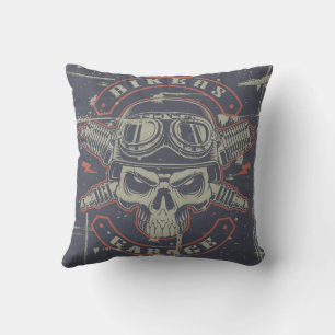 Retro Grunge Motorrad Kissen
