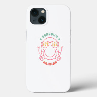 Retro Grunge "School's Out" Sommerdesign iPhone 13 Hülle