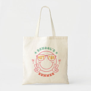 Retro Grunge "School's Out" Sommerdesign Tragetasche