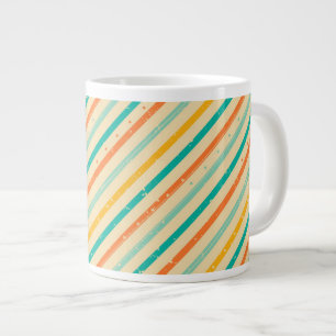 Retro-Grunge-Streifen Jumbo-Tasse