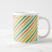 Retro-Grunge-Streifen Jumbo-Tasse (Rechts)