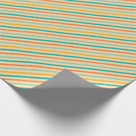 Retro Grunge Striped Pattern Geschenkpapier (Ecke)