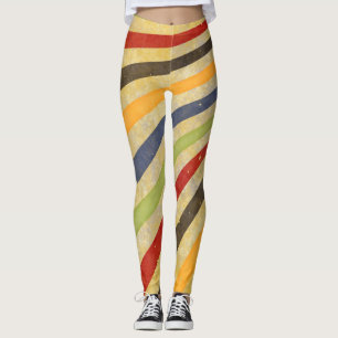 Retro Grunge Strips + Ihre Ideen Leggings
