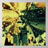 Retro Grunge Style Abstrakt Poster (Vorne)