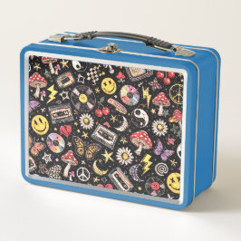 Retro Grunge Sunshine Bliss Metall Brotdose