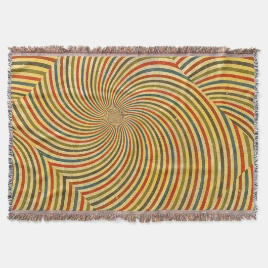 Retro Grunge Swirl + Ihre Idee Decke (Vorderseite)